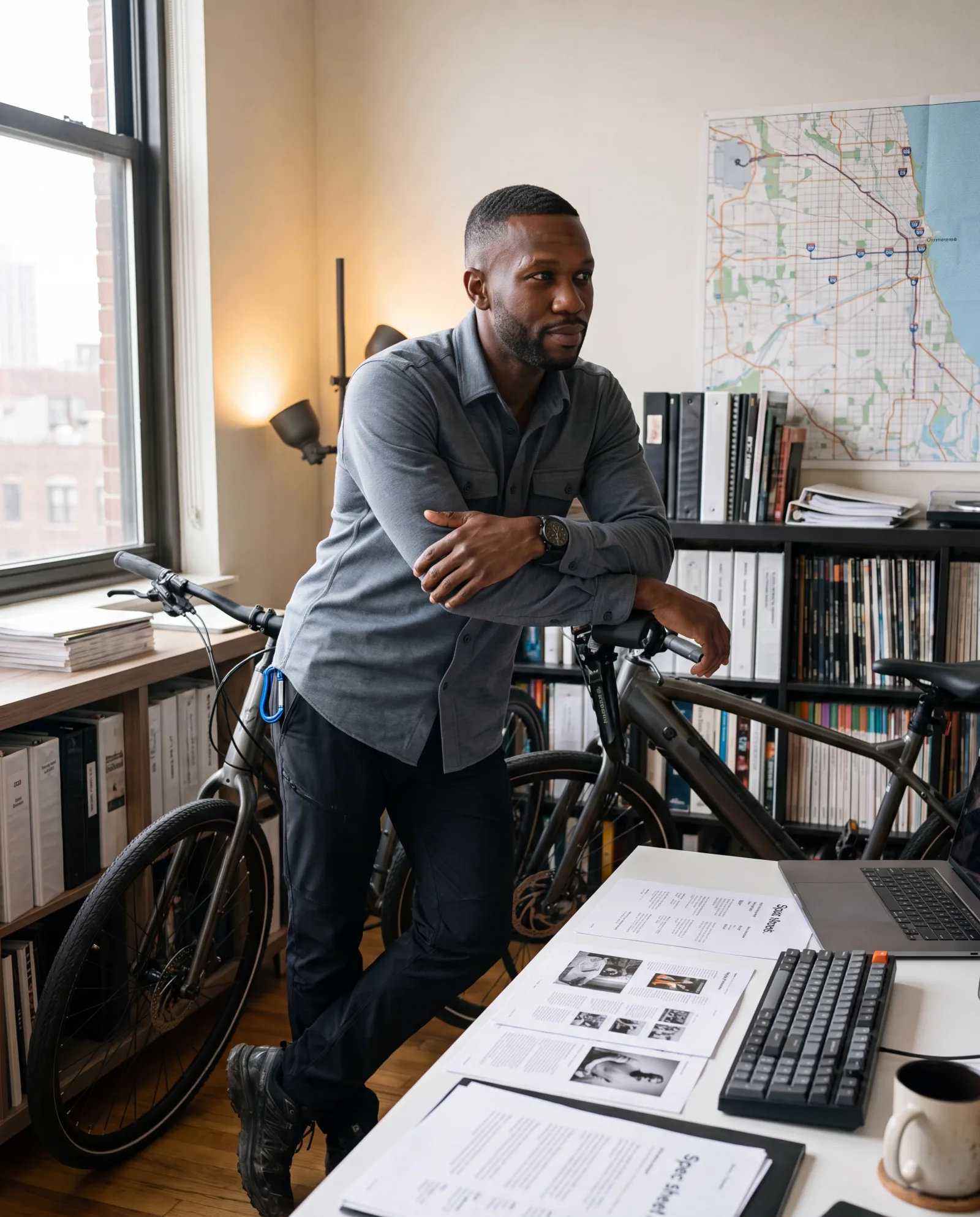 James Holt, Field Editor at The Ebike Press, in the newsroom