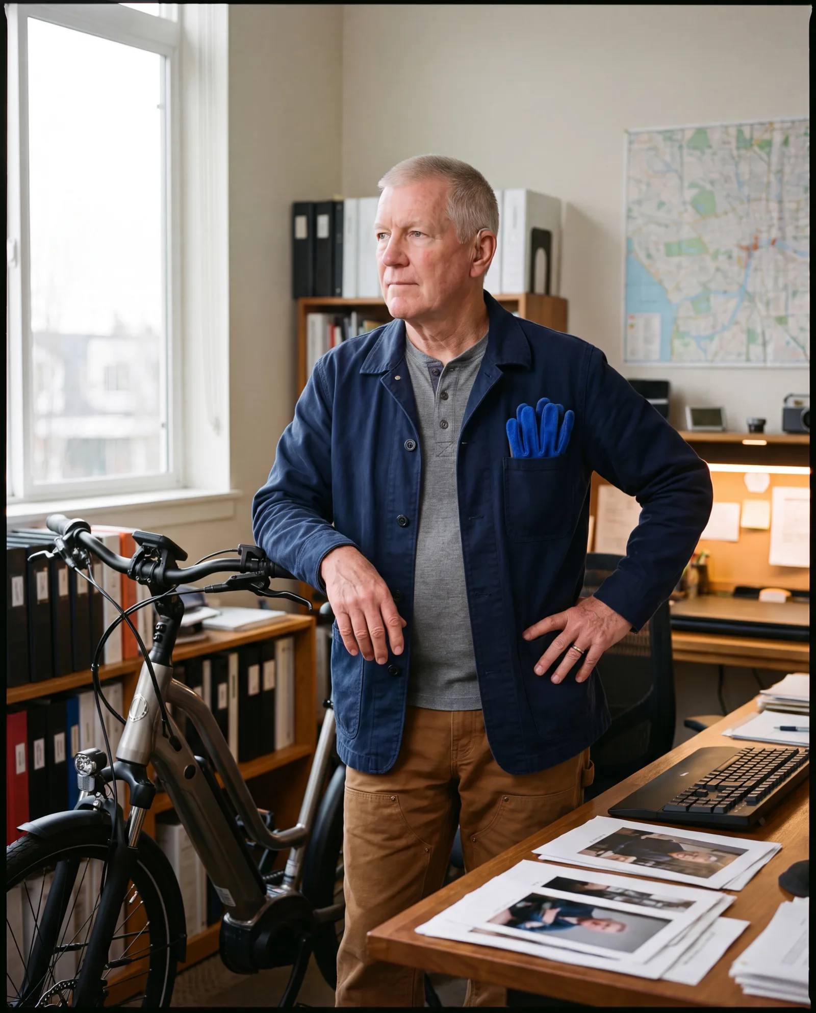 Walt Brenner, Comfort & Access Editor at The Ebike Press, in the newsroom