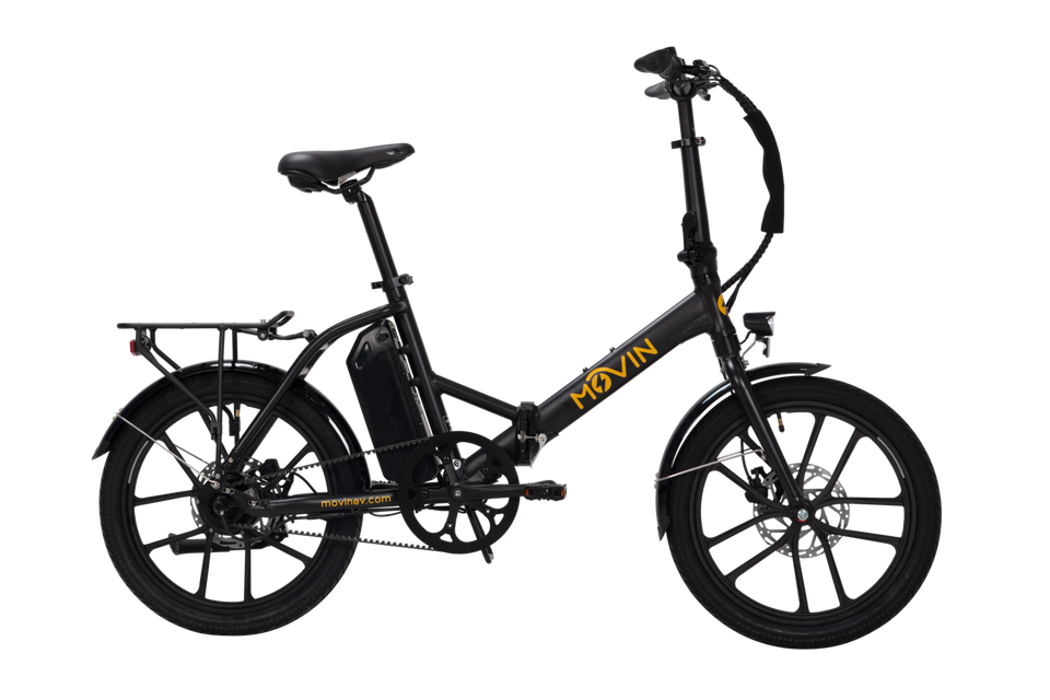 Movin Movin' Mini Folding Electric Bike - Compact E-Bike, 32km/h Top Speed, 500W Motor, 60km Range, Folds in 20 Seconds